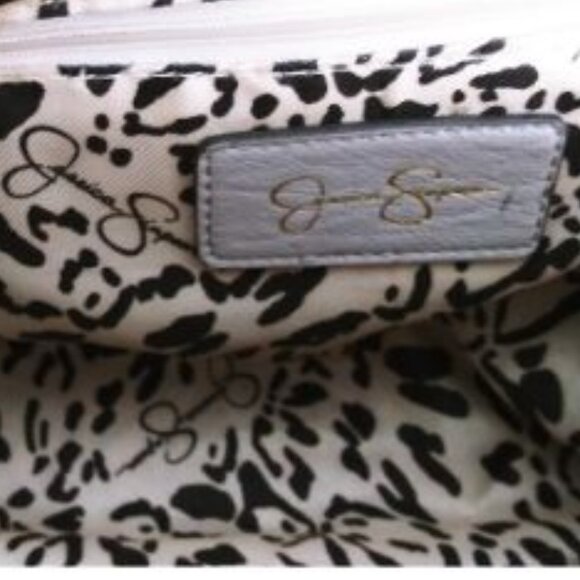 JESSICA SIMPSON GRAY SHOULDER HANDBAG - Picture 6 of 7